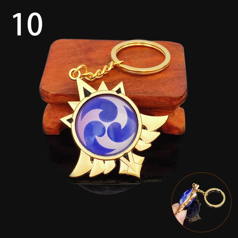 1 шт. Vision Lnazuma Eye Of Original God игрушка брелок светящийся брелок игра Genshin Impact 7 Element Weapons Ganyu