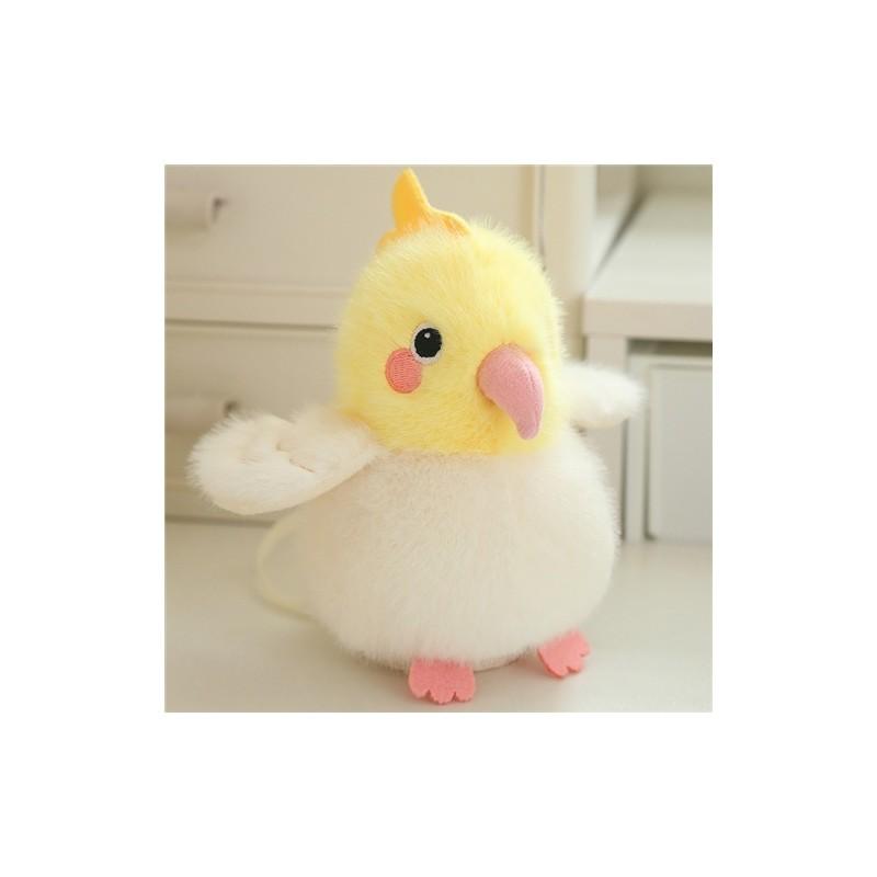 Cute Parrot Sparrow Pigeon Kingfisher Bird Animal Magnetic Plush Doll Pendant For Collectors Display Home Decor