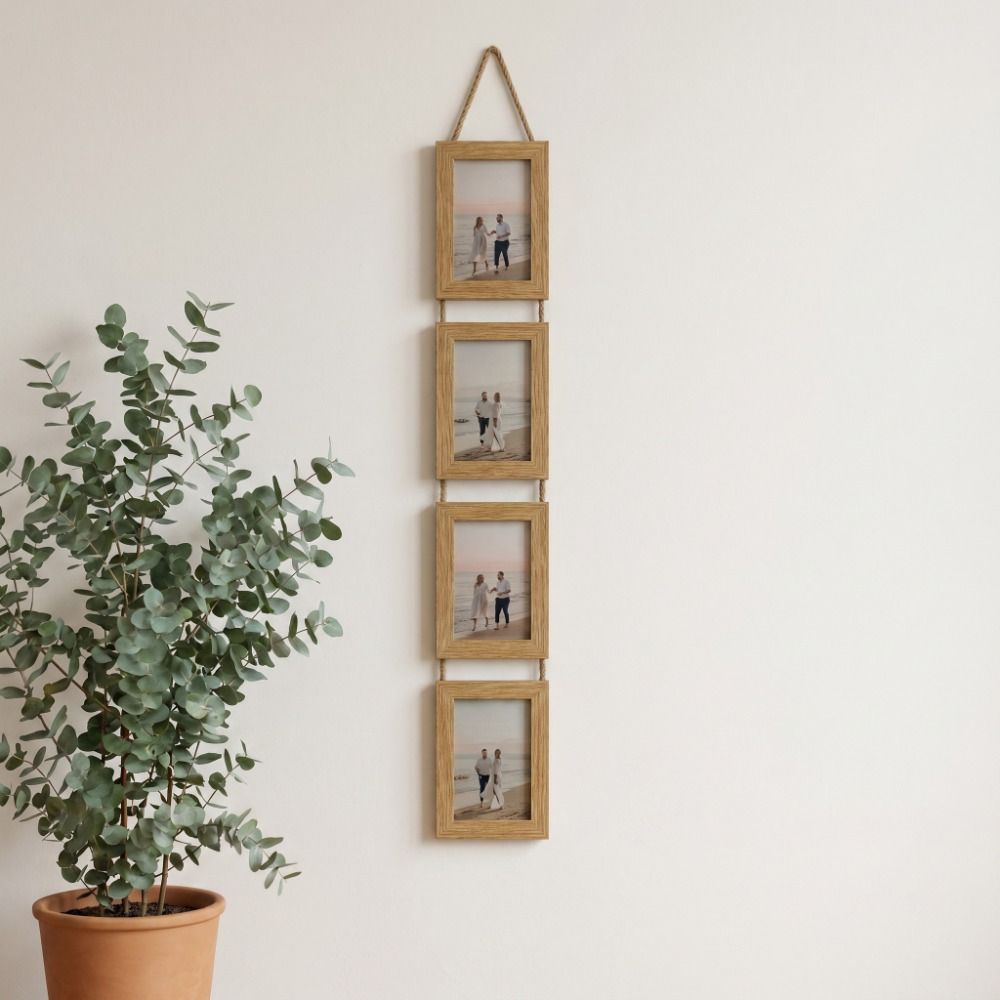 6-Inch Hanging Picture Frame Rustic Style Vertical Photo Wall Family Portrait Frame  Bedroom