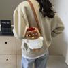 Cartoon Cuckoo Chicken Plush Doll Messenger Bag Cartoon Creative Commuter Bag Migrant Worker Large Capacity Cute Diagonal Span Bag