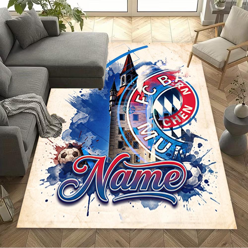 Bayern Munich Soccer Poster Floor Mat Perfect for Study room Dining Room Foyer Living Rooms Anti-slip Rug Office home decor