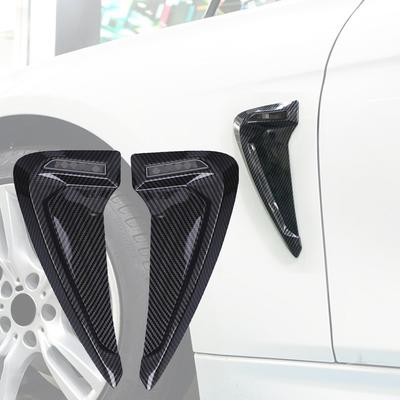 Наклейка на боковую крышку воздуховода автомобиля для крыла, универсальная для BMW E39 E46 E60 E90 X1 X3 X5 F30, мягкая наклейка из углеродного волокна ABS
