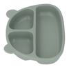 Toddler Soft Silicone Plate Home Dining Room Cute Cartoon Bear Shaped Baby Suction Plate for Snacks