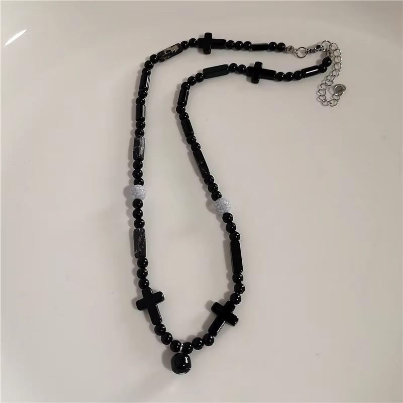 Kpop Fashion Star Pentagram Pendant Y2K Beaded Choker Necklace For Women Men Aesthetic Jewelry Punk Hip Hop Grunge Accessories