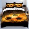 Fiery soccer ball design. Bedding sets Duvet cover sets Duvet covers Pillowcases(1 * Duvet Cover 2 * Pillowcases, without duvet insert)