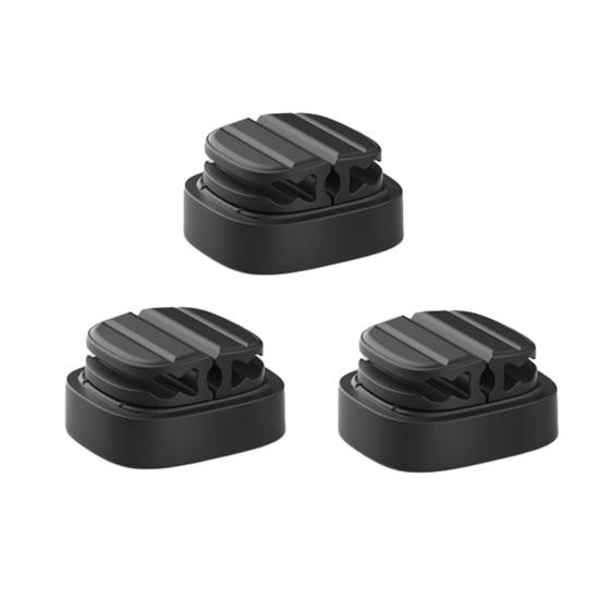 3 Pcs 3-in-1 Cord Organizer Spring Clip Holder Small Desk Cable Organizer Clips Adhesive Adjustable Wire Holder for Charger Wire