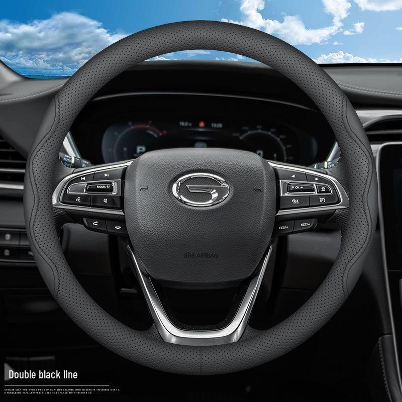 Genuine Leather Steering Wheel Cover for GAC Trumpchi GS8, GS4, M8, M6, GS5, GS3, GA4, AION Y, Mei 580V