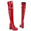 Sexy Thigh High Boots For Women Sexy Patent Fetish Party Shoes Lady Heels Over the Knee Boots Red Black Red Winter Long Shoe