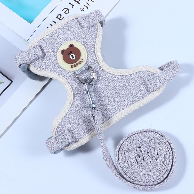 Cartoon-Style Cat Harness Leash - Escape-Proof Vest for Walking Pets