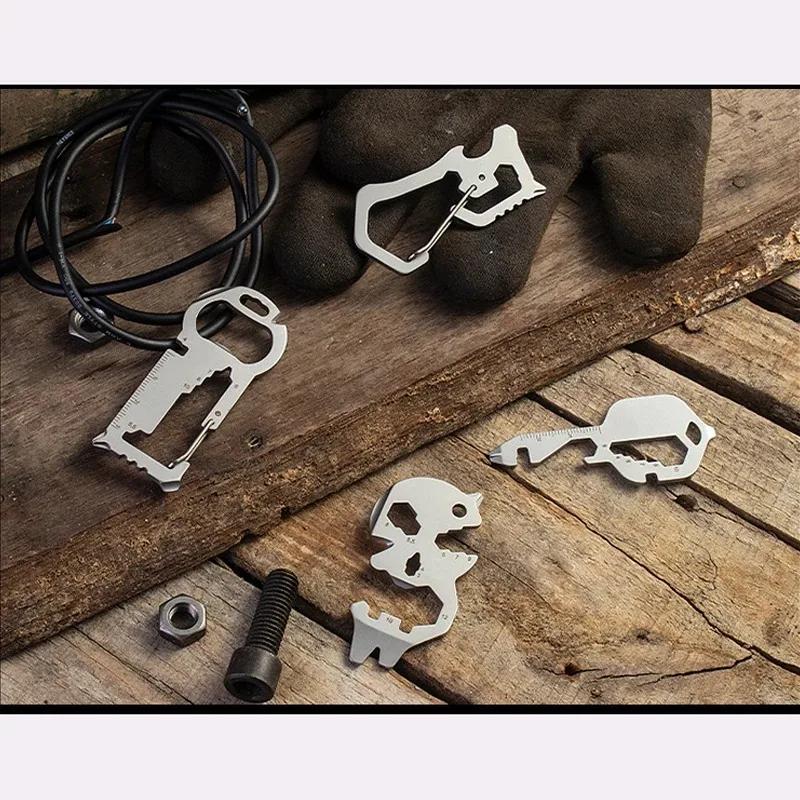 Многофункциональный инструмент EDC в стиле носорога, бутылка, мини-брелок для ключей, отвертка, аксессуары для ремонта на открытом воздухе, открывалка, ручные инструменты