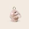Bunny Plush Keychain With Flower Print For Bag Pendant Decoration Gift Kids