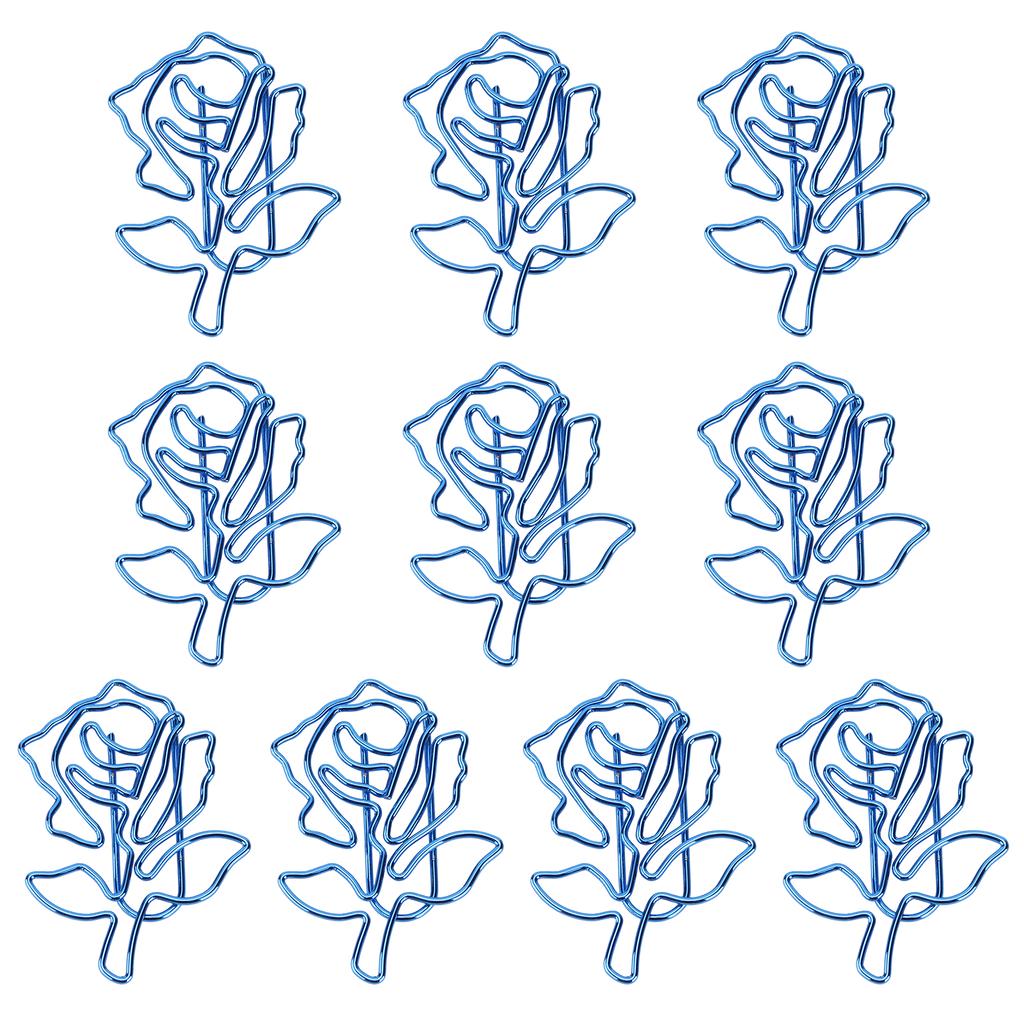 10 шт. скрепки синие в форме страниц, железные этикетки для закладок, блокнотов, ежедневников