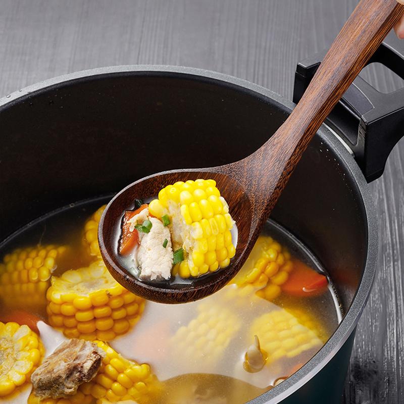 Деревянная лопатка для кухни с антипригарным покрытием, специальная деревянная кухонная утварь, термостойкая деревянная лопатка для готовки, ложка