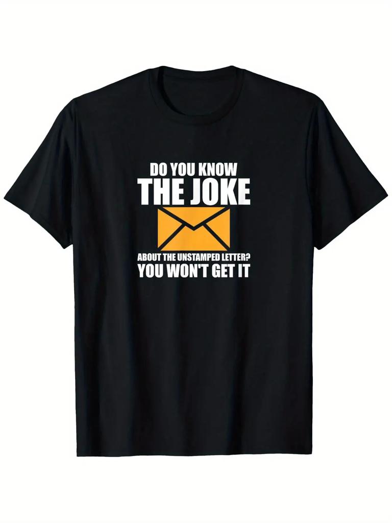 Men'S Funny Postman Graphic T-Shirt - "Do You Know the Joke About Escaping Unstable Emails?" Pr