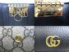 Оригинальный  GUCCI Double G GG Черная Кожа Золотая Фурнитура 6 Фото Ключницы #a696 Открытая коробка