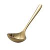 Stainless Steel Big Head Round Spoon Net Red Golden Dinner Long Handle Stirring Dessert Spoons For Kitchen Accessories Gadgets