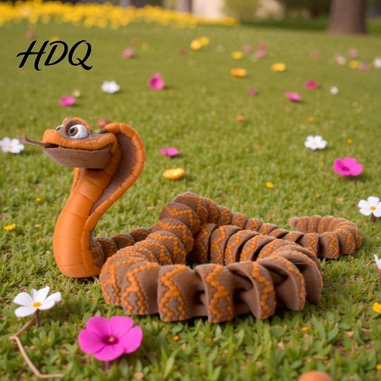 Успокаивающая сенсорная игрушка, 3D-печатная змея, гибкое сочлененное животное-фиджет, коллекционные предметы, коллекционная поддельная модель, украшение для дома, офиса, от стресса