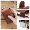 CONTACT'S Men Wallet Credit Card Holder RFID Blocking Aluminium Box for Men Automatic Pop Up Card Case