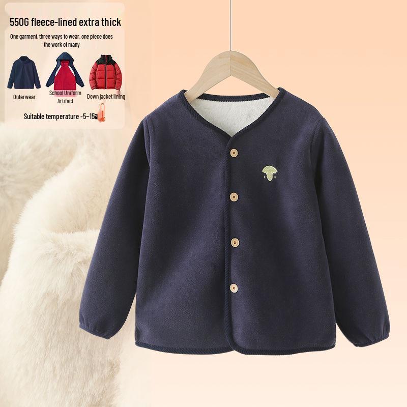 2024 Теплая флисовая куртка для мальчиков - Утепленная для осени/зимы