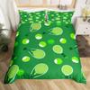 Tennis Bedding Set Full Size Sports Theme Comforter Cover Tennis Lover Duvet Cover Ball Games Yellow Black White Quilt Cover