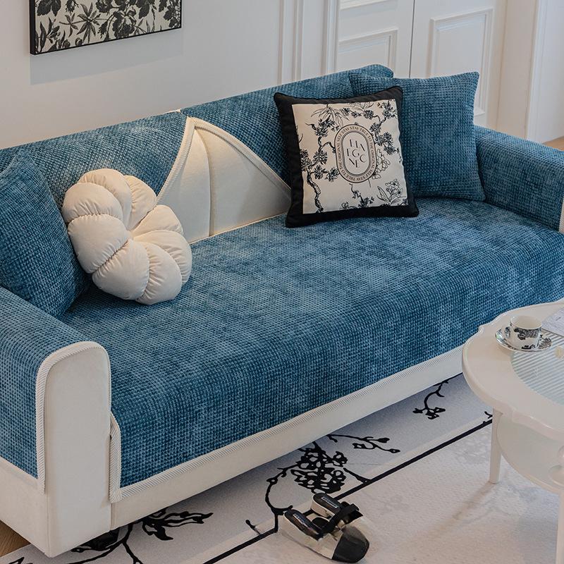 Диванная подушка в кремовом стиле Four Seasons, универсальное полотенце с полным покрытием, полностью завернутый чехол, вафельная высококачественная диванная подушка, нескользящая