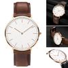 Men Ultra Thin Watches Luxury Simple Leather Shockproof Waterproof Silver Gold WirstWatch Man Dad Gifts