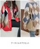 Cardigan Argyle Design Boa Warm Cute Pattern Fluffy Cold Protection Warm Warm Warm Student Clothes School For School Moms Long Sleeve Tops Loose