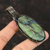 Labradorite Gemstone Pendant Copper Wire Wrapped Pendant Rainbow Moonstone Pendant Handmade Copper Wire Jewelry Birthstone Pendant For Gift