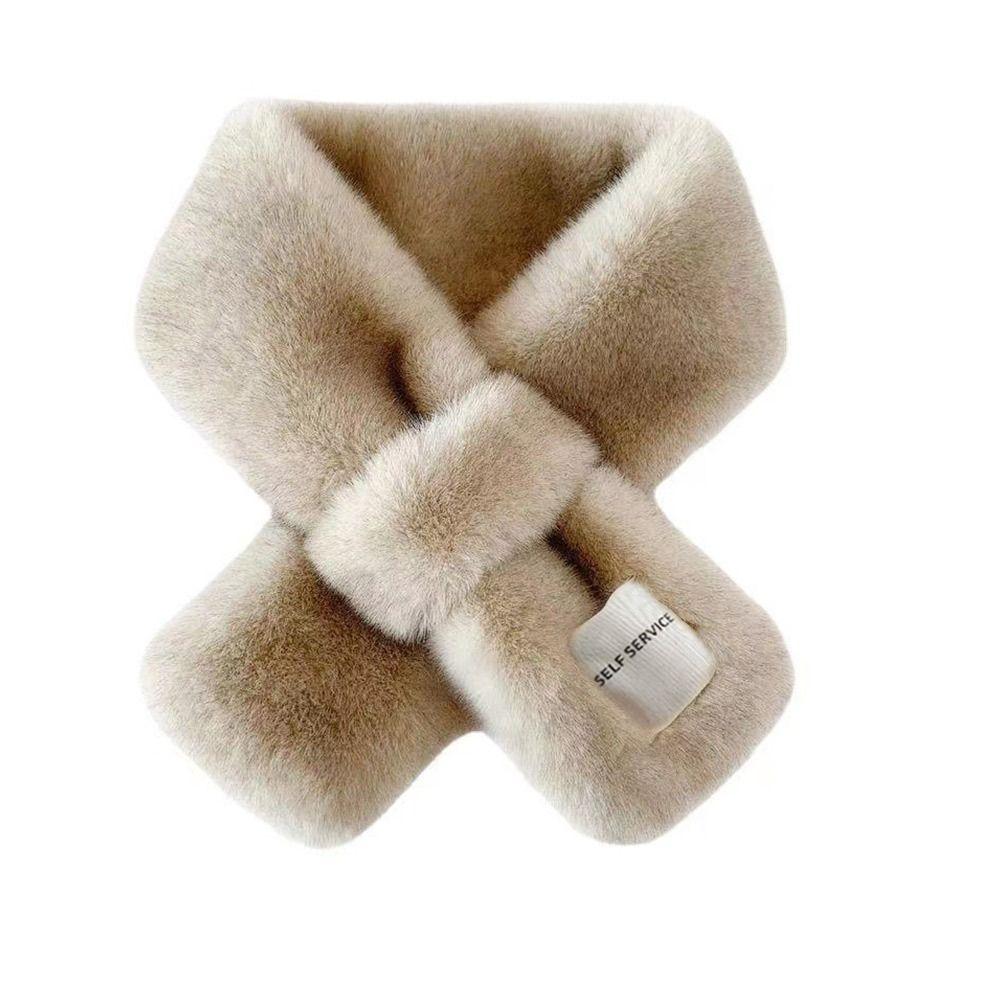 Bib Cross Scarf Thickening Winter Scarves Warm Neck Cover Snood Cowl Tube Autumn Winter