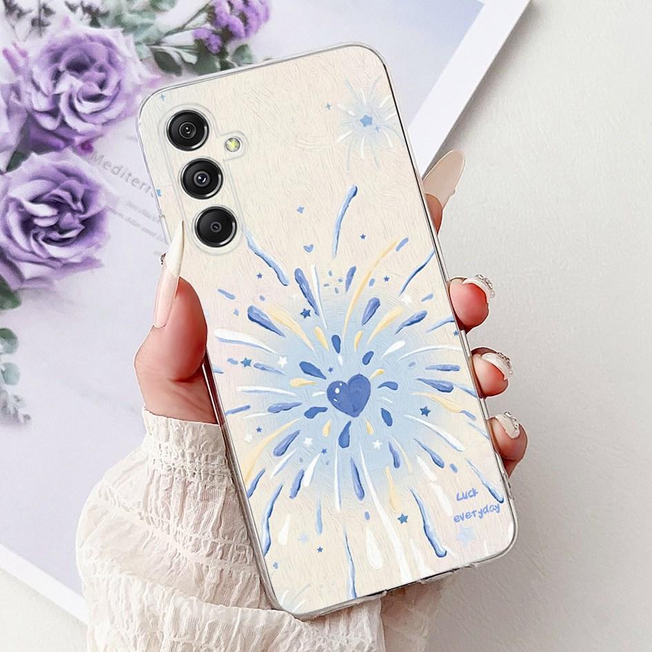 Чехол для Samsung Galaxy M34 M54 5G Роскошный Расписной Мягкий Тонкий Силиконовый ТПУ Задняя крышка на Samsung M14 SM-M145F M 14 GalaxyM14 Funda