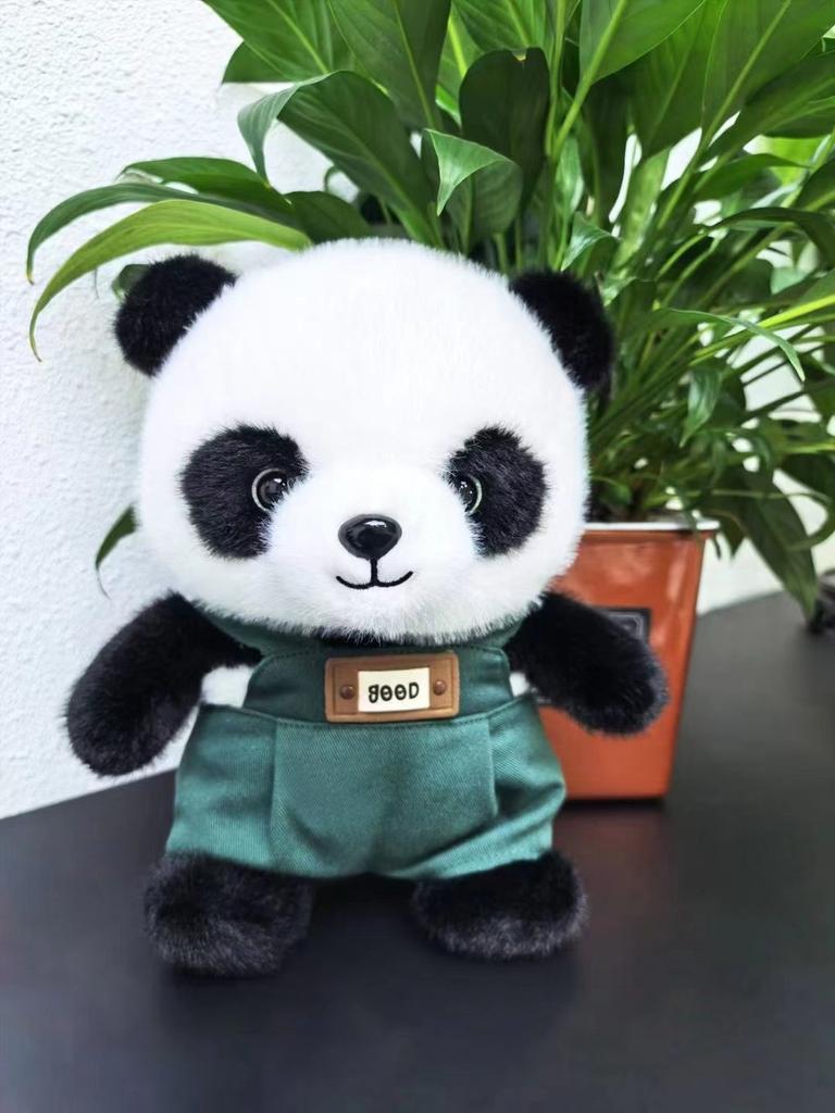 Adorable Panda Red Plush Toy Cute Cartoon Zoo Souvenir Kids Animal Doll Gift