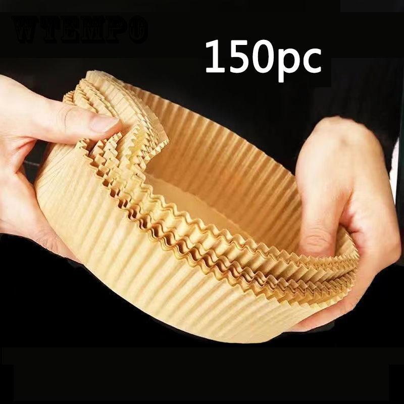 Специальная бумага для фритюрницы Высокотемпературная бумага для выпечки Противень для выпечки Силиконовая бумага для выпечки Бытовая одноразовая антипригарная жиростойкая утолщенная бумажная подложка