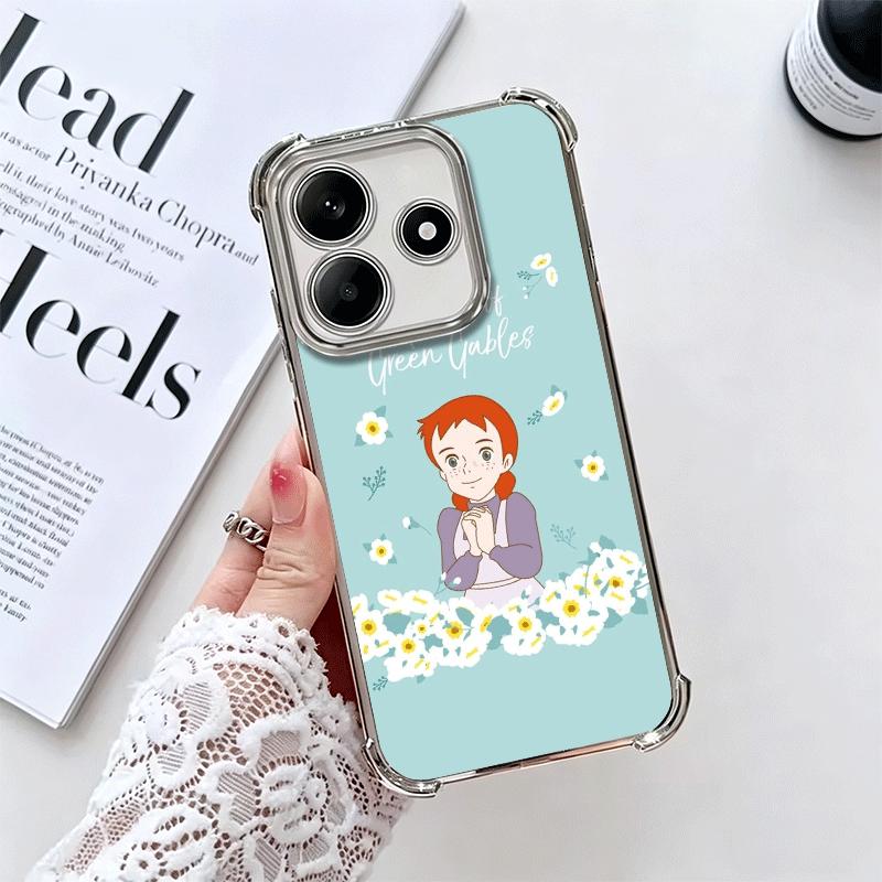Чехол для телефона Anne Of Green Gables Shirley Plating для Xiaomi Redmi Note 14 15 Pro Plus 13 12 11 11S 11T 10 9S 9 5G Противоударный Airab