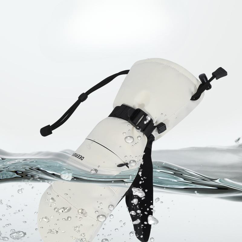 Winter Snowboard Gloves for Men Outdoor Warm Windproof Touch Screen Fleece Waterproof and Women's Interlocking Warm Gloves