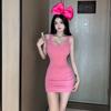 2025 Fashion New Women's Clothing Spice Girl Collarbone Vest Skirt Sexy Tight Dress