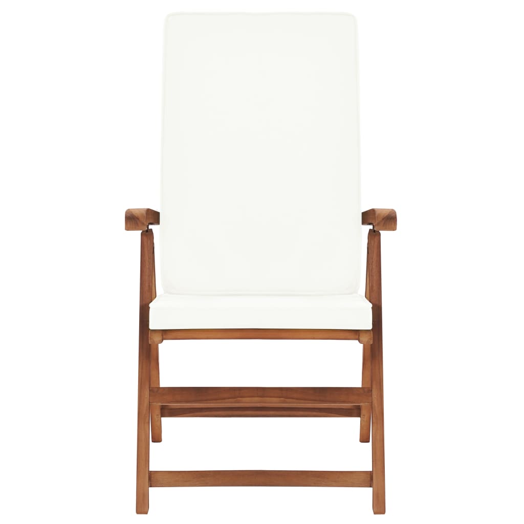 Garden Lounge Chairs 2 pcs. with Cushions Solid Teak Wood