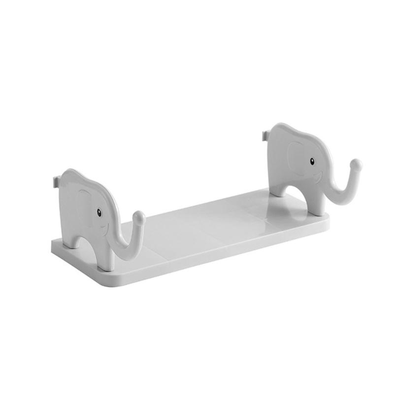 Настенная полка для ванной комнаты с крючком в виде слона, крючок для ограждения, бытовая кухонная полка для хранения, многофункциональный органайзер