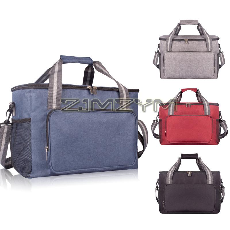24L Portable Thermal Bag Large Capacity Oxford Cloth Waterproof Picnic Ice Pack for Outdoor Camping Hiking Car