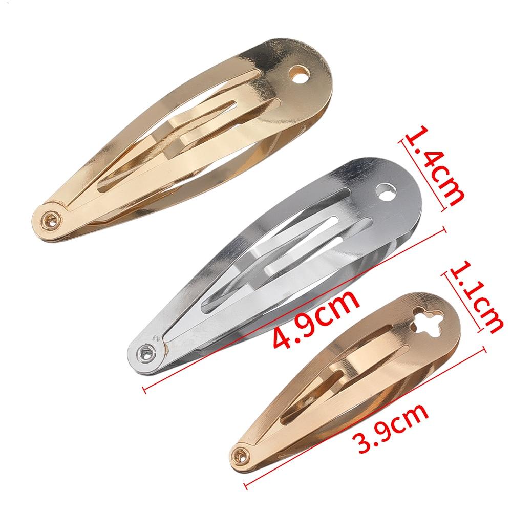 20pcs 4cm 5cm Metal Hair Clips Bow Hairpins Base for DIY Jewelry Making Alligator Hairgrip Setting Hair Accessories Findings