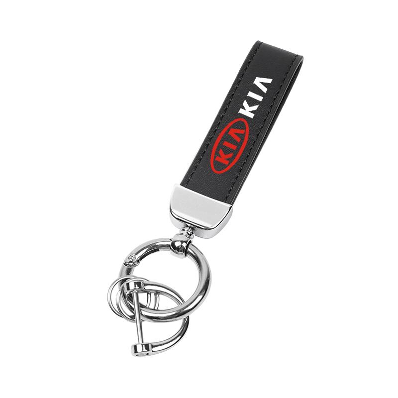 Car Key Chain Black Leather Keyring Pendant Car Interior For Kia Sportage Ceed Picanto Rio ProCeed Niro Morning K7 K5 K8 Ray K9 hbwjx00