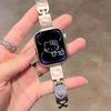 Тонкий металлический ремешок с граффити Hello Kitty 'Love' для Apple Watch 8 - Женский iWatch976