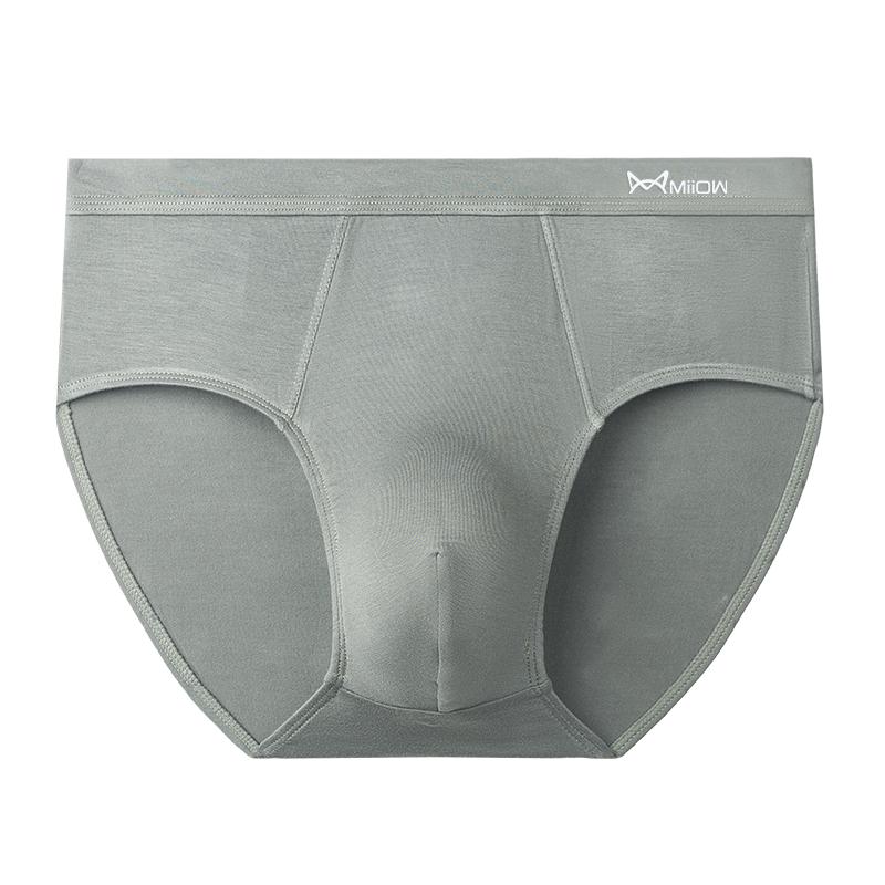 MIIOW Хлопковое нижнее белье с треугольными чашечками, мужские антибактериальные шорты из модала большого размера, сексуальные трендовые дышащие бесследные шорты