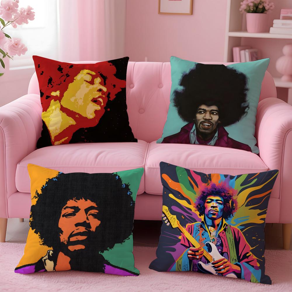Fashion JJimi Hendrixful Cushion Cover Comfortable Durable Pillow Cover MultiScene for Home Office Car Sofa