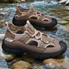 Sandals Men's New Breathable Hollow Men's Shoes Lightweight Beach Shoes Outdoor Sports Shoes Men's Shallow Single Shoes