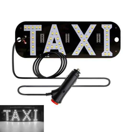 LED Indicator Light Waterproof Lamp with Car Windshield Light USB Power Taxi Sign Stickers for Ride-Hailing