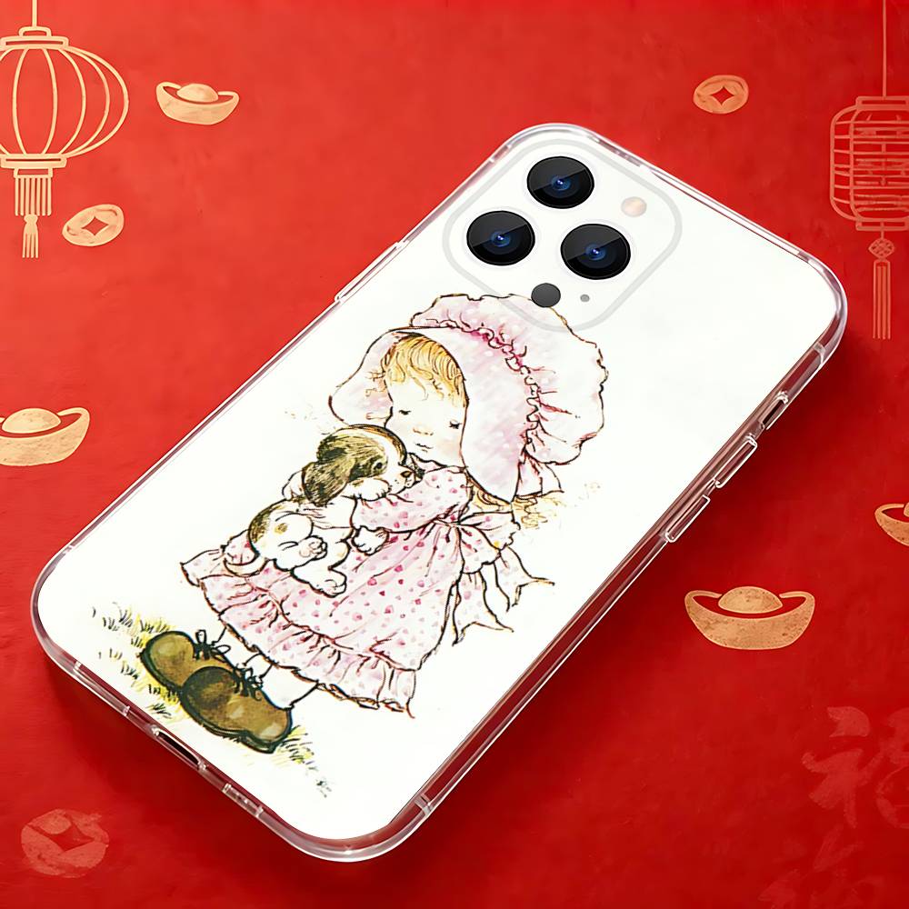 Чехол для телефона с рисунком S-Sarah K-Kay Art для iPhone 17,16,15,14,13,12,11 Pro, Max, Plus, X, XS, XR, SE4, E Mini Прозрачный Мягкий Чехол