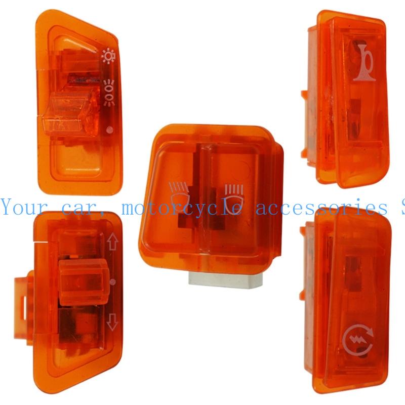 31BC 5pcs Motorcycle Switch Button with Headlight Turn and Horn Functions