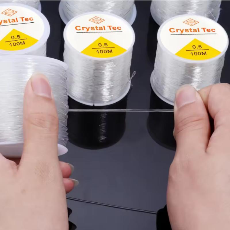 2pcs Elastic Thread 100m/Roll Fashionable Bracelet Thread For Bracelet Hand DIY High Rebound Bead Thread for Sewing