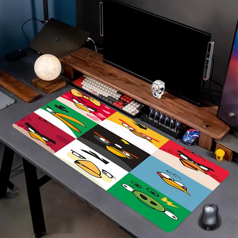Angry Birds Print Mouse Pad, Anti‑Slip Desktop keyboard Mat, for PC Laptop Gaming Working Daily Use, Cool Festival Surprise Gift