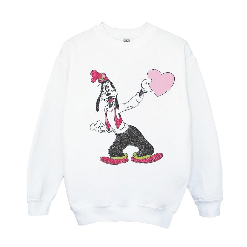 Disney Mens Goofy Love Heart Sweatshirt